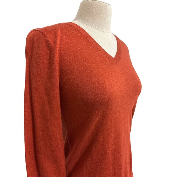 Mossimo Rust V-Neck Cotton Sweater S - Picture 4 of 10